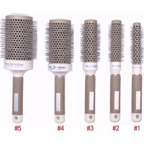 1pcs Women Beauty Styling Tools Hair Brush Professional Ceramic Iron Round Comb Barber Dressing Salon Styling Tools
