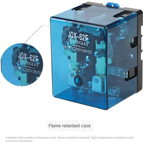 1PCS High-Power Relay JQX-62F High Current 80A 120A Second Section Two Closed Dc12v 24V 220V AC