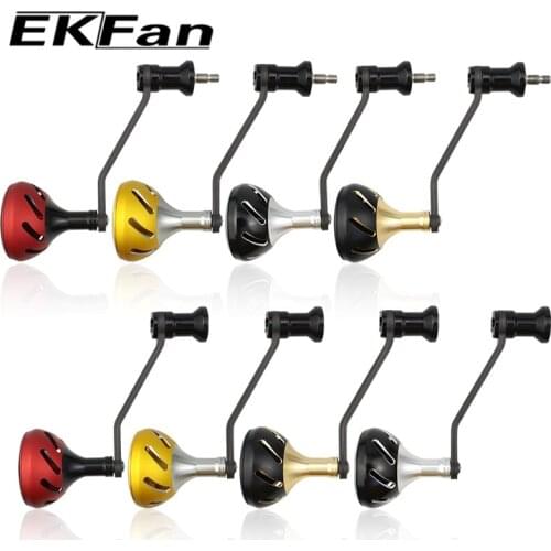 EKFAN new spinning wheel arm handle carbon fiber board + metal knob 80mm high quality fishing tackle accessories