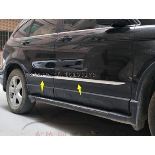 Steel Bright Door Body Molding Streamer Cover Trim 4pcs For Honda CRV CR-V 2007-2011 2008 2009 2010