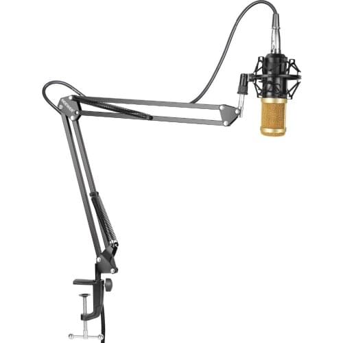 Neewer NW-800 Studio Broadcasting Recording Condenser Microphone+NW-35 Adjustable Recording Mic Suspension Scissor Arm Stand