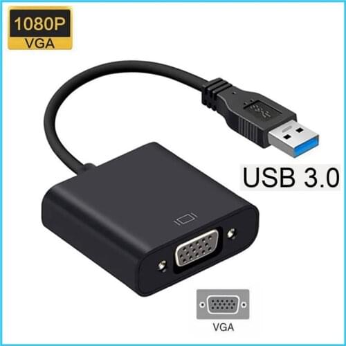 USB To VGA Adapter USB 3.0 to VGA Multi-Display Adapter Converter External Video Graphic Card Portable for PC Monitor Projector