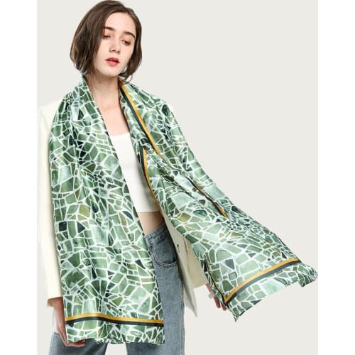New Vintage Silk Neck Scarf Classic Print Foulard LargeShawl Hijab Soft Blanket Wrap Cover [5020]