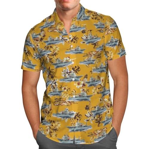 Warship Breathabl 3D Beach Hawaii Summer 2021 Shirt Short Sleeve Shirt Streetwear Oversized 5XL Chemise Hombre Blusa Masculina-7