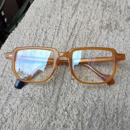 Trisegga 2021 Top Quality Acetate Frame Retro Eyewear Frame Vintage Rectangle Brand Design Eyeglasses Oculos De Grau