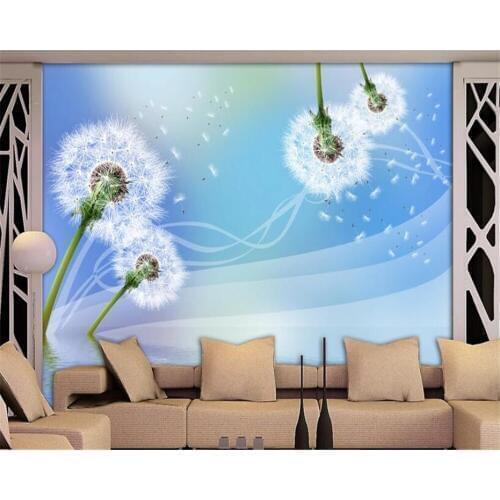 Beibehang papel de parede 3d Custom brick wallpaper 3D fantasy dandelion home decoration background wall wall papers home decor