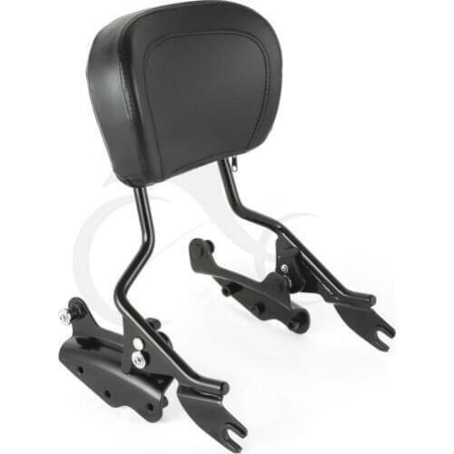 4 Point Docking Hardware + Backrest Sissy Bar For Harley Electra Glide Road King
