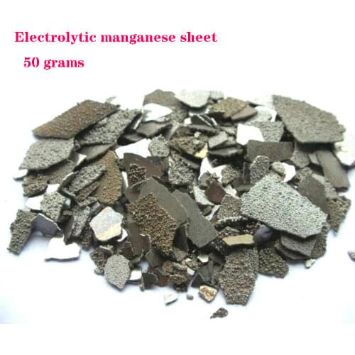 50 grams of high purity 99.7% electrolytic manganese flakes Mn metal block