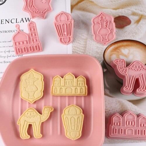 6Pcs/Set Cookie Cutters Reusable Food-grade Plastic Camel Moon Star Kerosene Biscuit Molds for Home Reposteria Accesorios