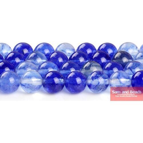 Free shipping Natural stone Blue Volcano Cherry Quartz Round loose Beads 16" strand, 4 6 8 10 12mm Pick size VCQB02