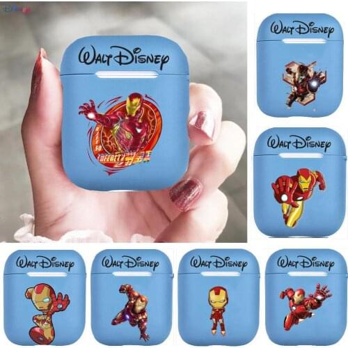 Disney Superhero Iron ManPattern Case for Airpods Pro 1/2 Cover Protective Earphone Cases Headphones Funda Protective For Airpod