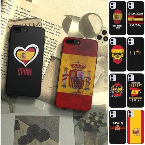 Spain Coat Of Arms Flag Phone Case Fundas Shell Cover For Iphone 6 6s 7 8 Plus Xr X Xs 11 12 13 Mini Pro Max