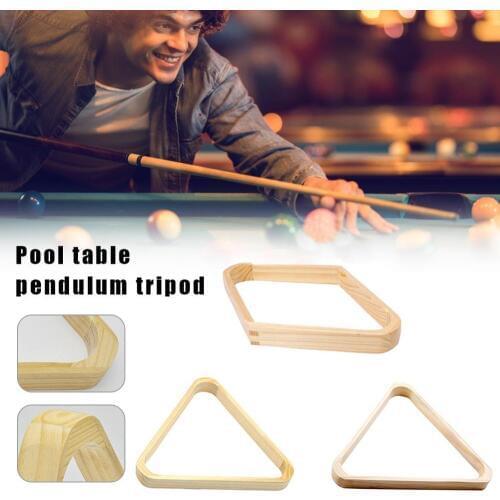 Wooden Triangle Snooker Pool Billiards Tripod Ball Rack Swing Ball Holder Triangle Ball Frame Accessories For Standard Balls AA