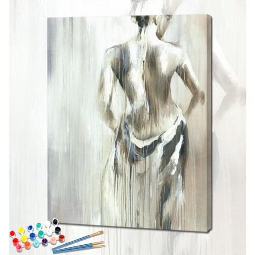 DIY Unframe Oil Painting By Numbers Canvas Painting Kits Abstract Women Acrylic Paint Coloring By Numbers Handpainted Gift