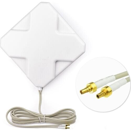 Superbat 4G LTE 35dBi Directional Dual CRC9 Panel Antenna for 4G LTE Wifi Router Mobiles Hotspots