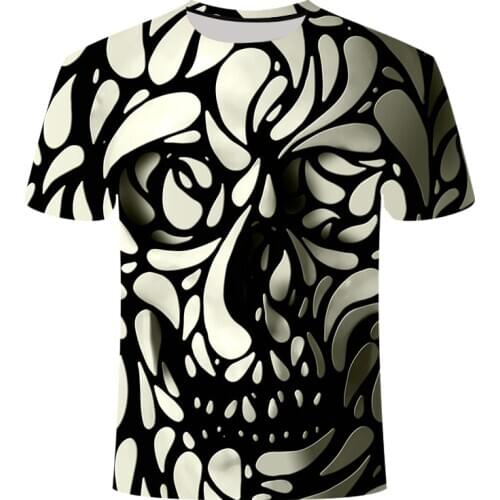 Masked 2019 New 3D t shirt Woman Men Skull tshirt Print Peking Opera Summer Tops Casual Tees Short Sleeve Streetwear Halloween