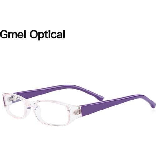 Gmei Optical Transparent Rectangular Full Rim Plastic Kids Glasses Frames For Myopia Presbyopia Prescription Eyeglasses H8001