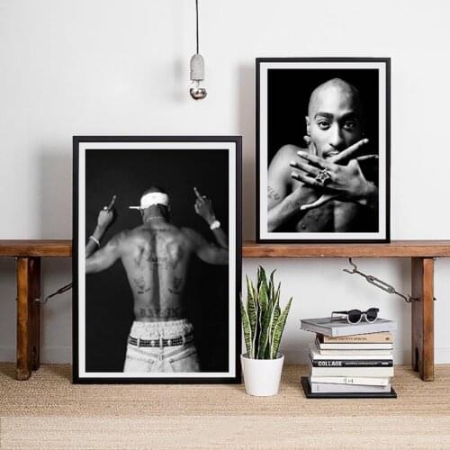 High Definition Tupac 2pac American Rap Star Posters and Lyrics Canvas Painting HD Print Pictures Living Room Wall Art Decorati