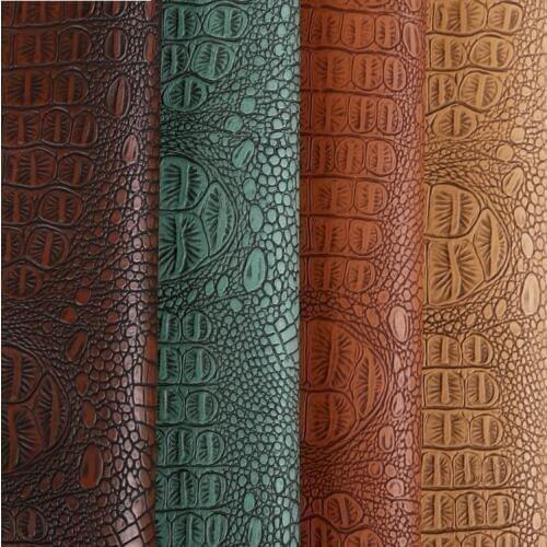 135*50cm Crocodile PVC Faux Leather Fabric for Shoes Bag Luggage DIY Accessories Craft 0.8mm Faux Synthetic Leather