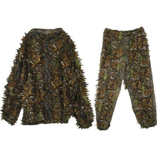 XSXS--3D Leaf Adults Ghillie Suit Woodland Camo/Camouflage Hunting Deer Stalking in