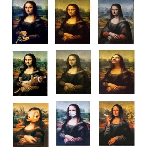 Mona Lisa Paint By Numbers Set Oil Painting For Adults DIY Kits Canvas Frame Picture Drawing Coloring By Numbers Decor