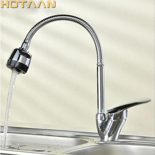 Kitchen Mixer Free Shipping Solid Brass Cold and Hot Kitchen Tap Single Hole Water Tap Kitchen Faucet torneira cozinha YT-6002