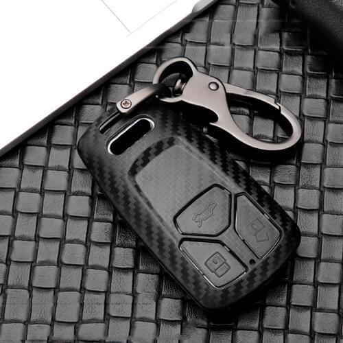 Fashion Scrub ABS Full cover Car Smart Key protector Case For Audi A1 A3 A4 A5 A6 A7 A8 B9 Quattro Q3 Q5 Q7 TT TTS 8S 2009-2017