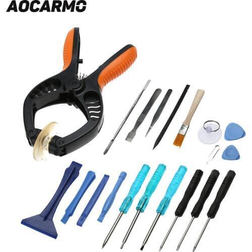 Aocarmo 20 in 1 Screwdrivers Set Kit Mobile Phone Repair Screen Opening Tools For iPhone Tablet PC iPad PSP For Samsung For Sony