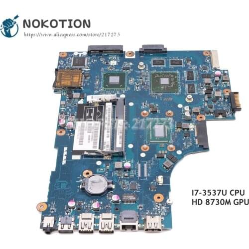 NOKOTION For Dell Inspiron 3521 5521 Laptop Motherboard CN-00P55V 00P55V VAW01 LA-9101P SR0XG I7-3537U HD 8730M GPU