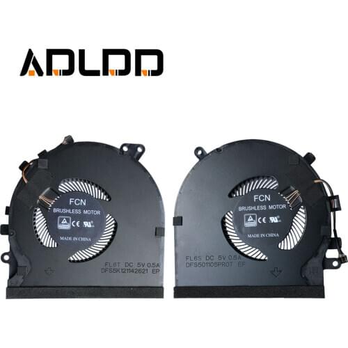 Laptop CPU & GPU Cooling Fan For Razer Blade 15 RZ09-0270 RZ09-0300 DFS5K121142621 DFS501105PR0T EP FL6S FL6T
