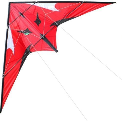 Outdoor Fun Sports NEW 48 Inch Dual Line Stunt Kites / RED Kite With Handle And Line Good Flying