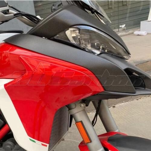 Front Head Air Duct Fairing Cover For Ducati Multistrada 950 1260 1290 2017-2019 Full Carbon Fiber 100