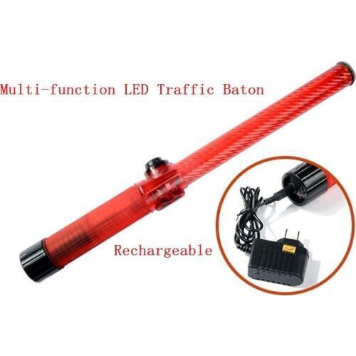 Rechargeable Style LED Traffic Warning Baton With The Whistle Emergency Ann Glo-sticks