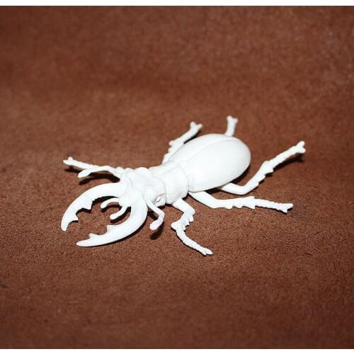 Pvc figure model toy Stagbeetle white mold for DIY 3pcs/set