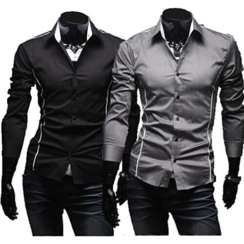 Men Shirts,Hot Sale MenS Casual Shirts, High Quality Men Slim Fit Clothes Mens Shirts 3 Colors ko94