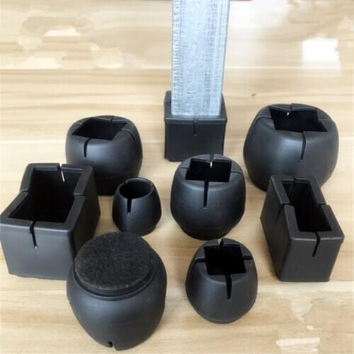 12Pcs Wear-resistant Silicone Chair Leg Caps Table Covers Socks Furniture Feet Pads Floor Protectors Round Bottom Non-Slip Cups