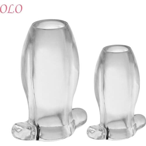 OLO Transparent Butt Expansion Anus Dilator Sex Products Hollow Anal Plug Sex Toys for Women Adult Games