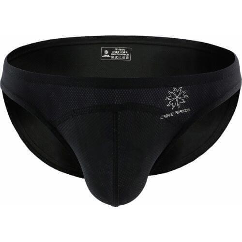 2019 brand BRAVE PERSON Mens Sexy Underwear Breathable Mesh Mens Briefs Solid Underpants Low-waist Men Underwear Briefs