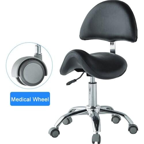 Comfortable Adjustable Saddle Stool Seat Ergonomic Medical Office Saddle Chair Cosmetic technician dentist Rolling Swivel Chair