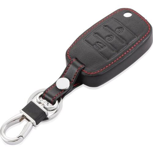 Top Quality ! leather key chain ring cover case holder For KIA K3 K4 K5 / Sportage R 2015 /Sorento