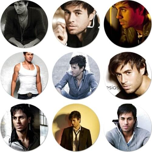 Enrique Iglesias Icons Pins Badge Decoration Brooches Metal Badges For Backpack Decoration