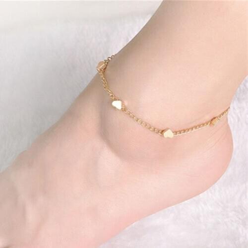 1PC Anklet Heart Love Bracelet Barefoot Sandal Beach Foot Jewelry