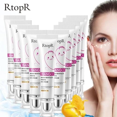 10pcs RtopR Mango Eye Cream removes dark circles improves eye area increases elasticity reduces eye wrinkles tightens eye area