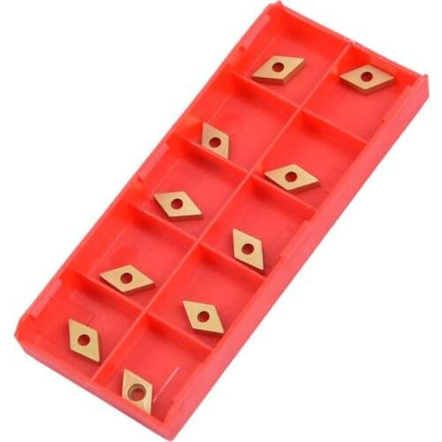 10 Pcs Carbide Metal Knife Insert Lathe Turning Tool DCMT070204 Blade Parts 896B