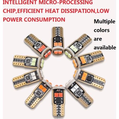 2pcs T10 W5W 196 168 Car LED Interior Instrument Light Socket 3030 6SMD Diode Auto Parking Width Lamps License Plate Light