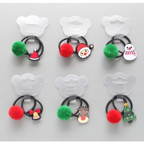 2 PCS Creative Christmas Elk Princess Headwear Kids Elastic Hair Bands Baby Headdress Children Hair Ropes Girls Hair Accessories