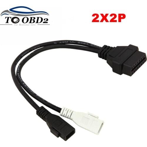 For VAG Adapter For AUDI 2X2 OBD2 Car Diagnostic Cable 2P+2P Fits for Audi 2X2Pin to OBD2 16Pin Female Connector for VAG COM