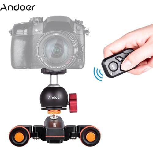 Andoer L4 PRO Motorized Camera Video Dolly Wireless Remote Control 3 Speed Adjustable Mini Slider Skater for Camera Smartphone