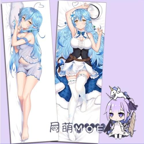 Anime Hololive VTuber Yukihana Lamy Sexy Cosplay Dakimakura Hugging Body Pillow Case Otaku Pillow Cushion Cover Xmas Gifts MOE