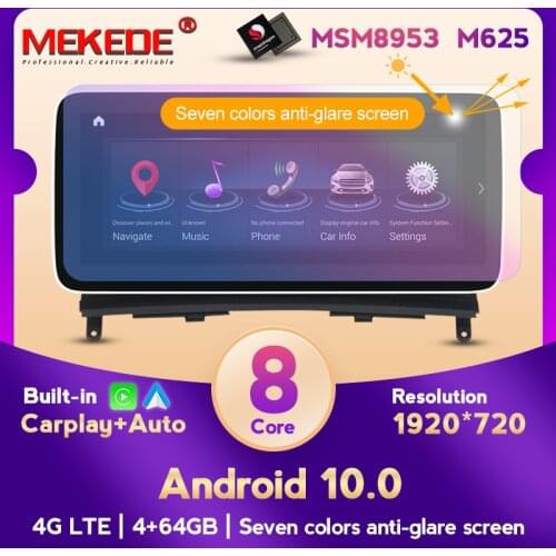 MSM8953 Snapdragon 625 4G LTE Android 10 Car Gps Navigation Multimedia Player for Mercedes Benz C Class W204 2008-2010 NTG 4.0